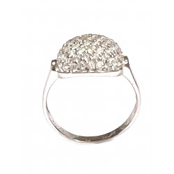 Anillo oro blanco con circonitas