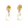 Pendientes oro con perla barroca y piedras naturales
