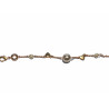 Pulsera bronce con perlas y corazones