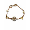 Pulsera bronce con perlas y corazones