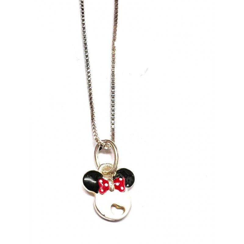 Colgante Minnie y cadena en plata 712MIN