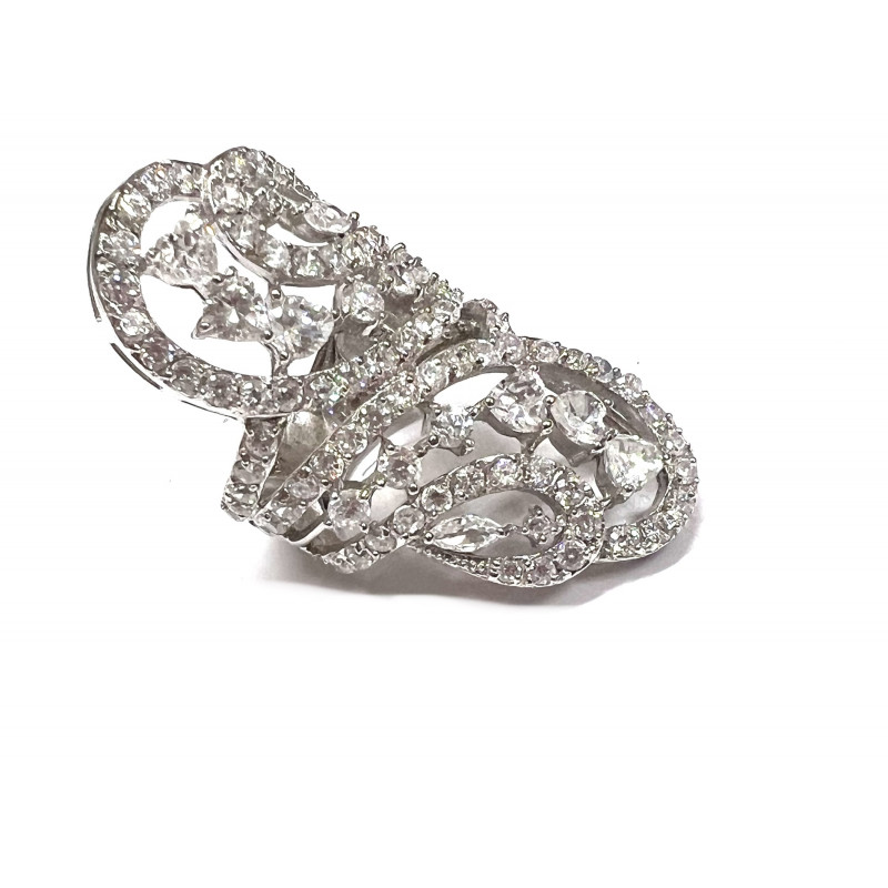 Anillo de plata con circonitas - 8862