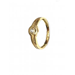 Anillo oro con circonita