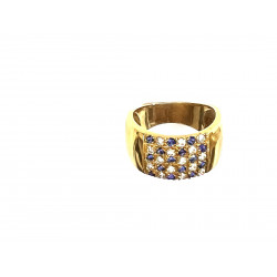 Anillo oro ancho con piedras