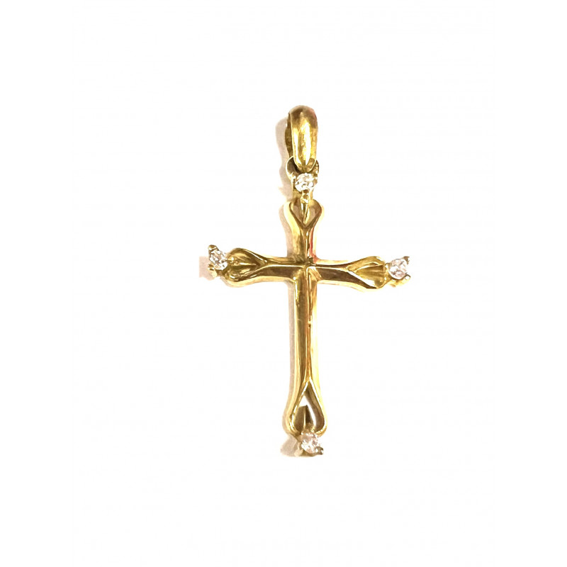 Cruz oro  con circonitas 55245-X