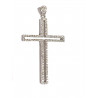 Cruz oro  blanco  grande con circonitas  - 80592