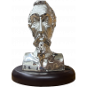 Busto plata bilaminada Quijote con peana