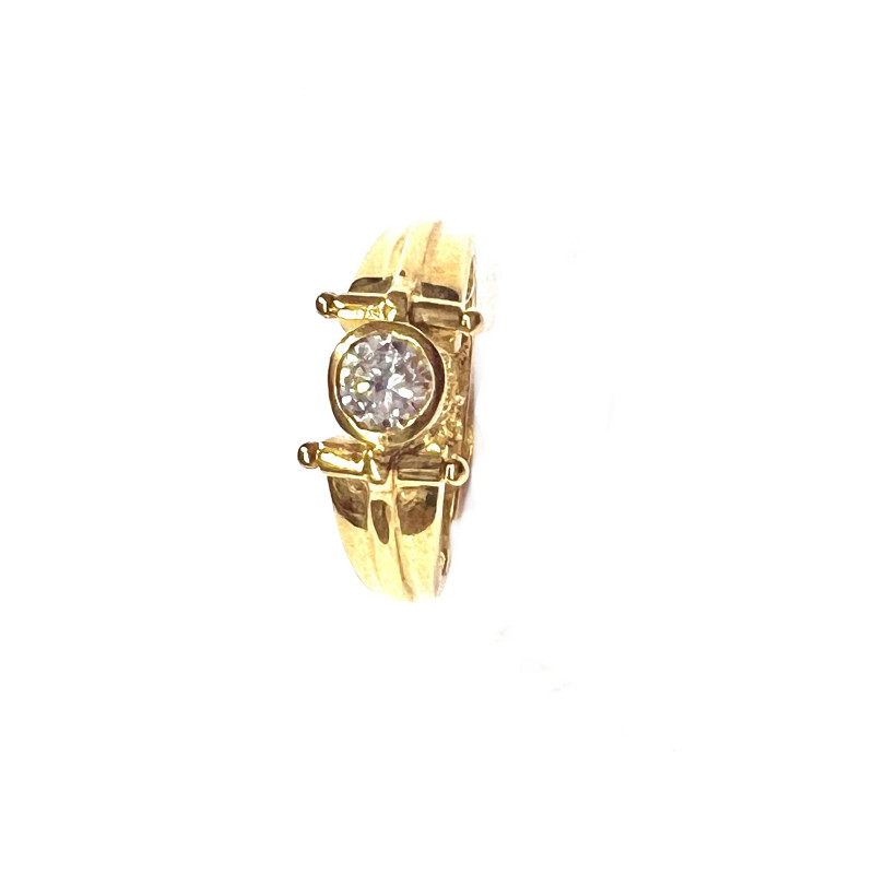 Anillo oro amarillo con circonita 51585/X