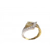Anillo oro bicolor con  circonitas - 158386