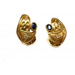 Pendientes de oro con piedras naturales 62X