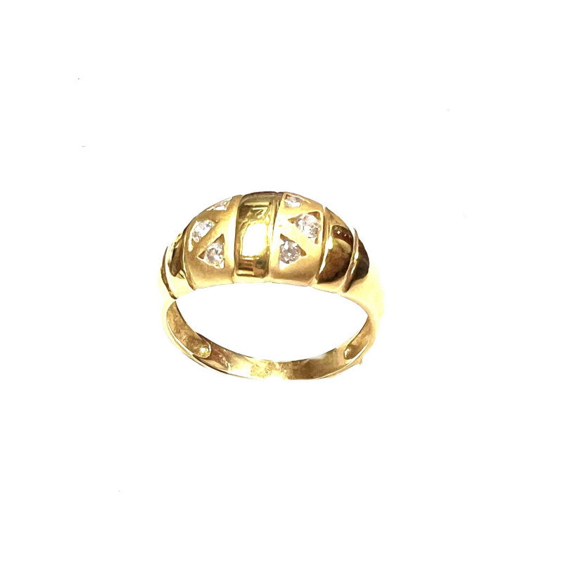Anillo oro con circonitas
