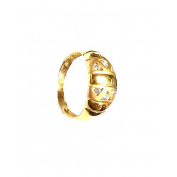 Anillo oro con circonitas