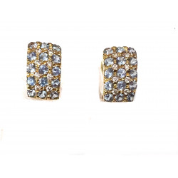 Pendientes de oro con piedras azules y blancas 2200149