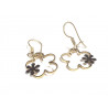 Pendientes oro colgar Flores136597