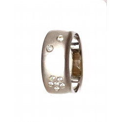 Anillo de oro blanco con circonitas - GA562/M