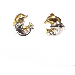 Pendientes oro delfines con...