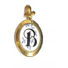 Colgante de oro y porcelana letra