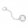 Pinza de chupete en plaqué de plata con esmalte rosa de Pedro Durán - 07500277