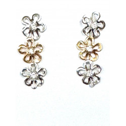 Pendientes oro blanco y...