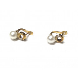 Pendientes oro con perla  y...