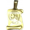 Pergamino oro con rostro Cristo