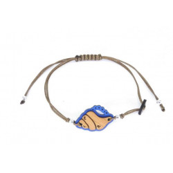 Pulsera macramé con bolas...