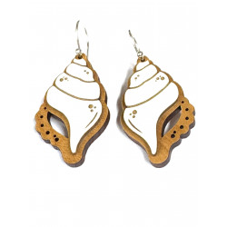 Pendientes madera y plata...