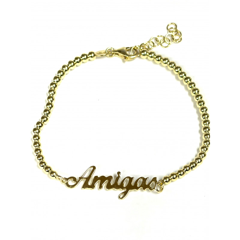 Pulsera plata dorada Amigas