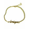 Pulsera plata dorada Amigas