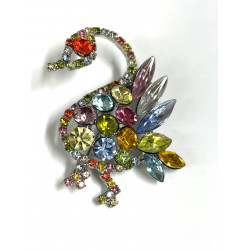 Broche vintage Cisne multicolor